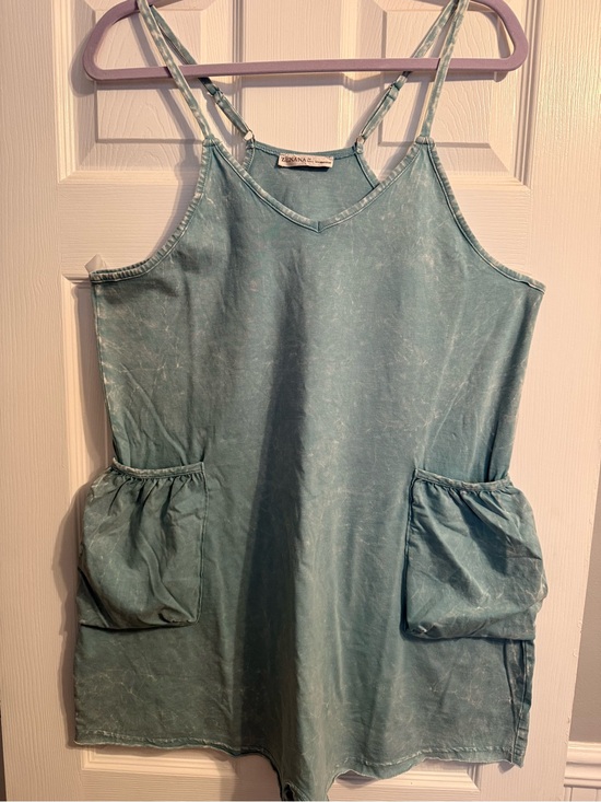 Zenana Outfitters Pants - Zenana acid washed blue shorts Romper with Front Pockets